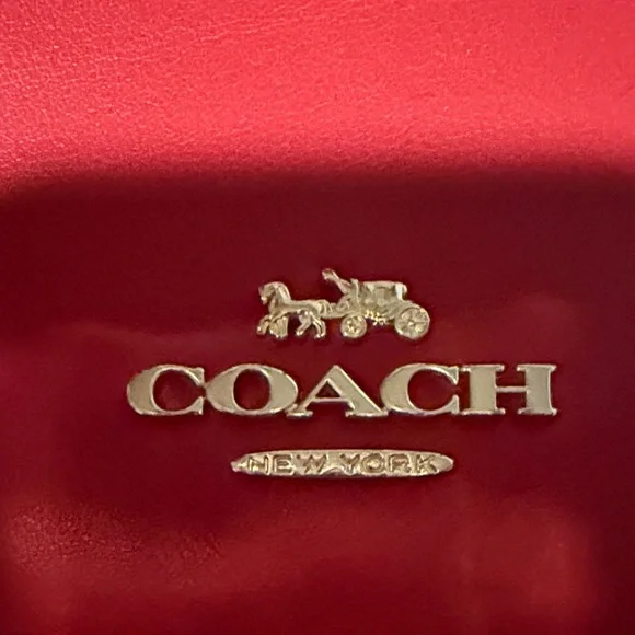 Coach Vibrant Block Red and Brown Crossbody and Belt Bag - Picture 3 of 4